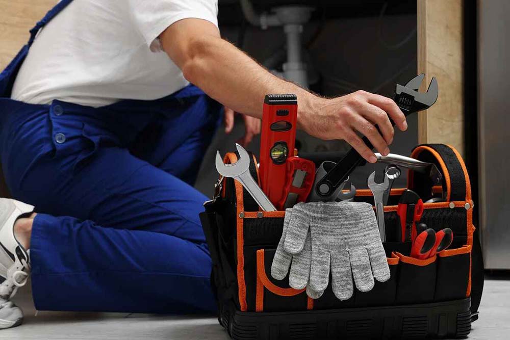 plumber with tools plumber with tools