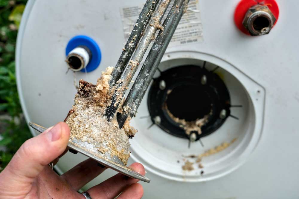 damaged water heater